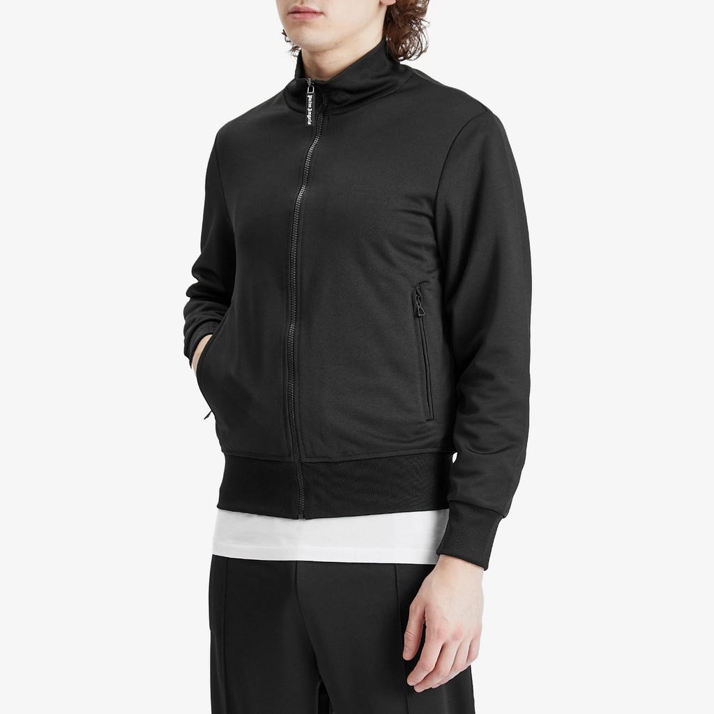 Palm Angels Men's Curved Logo Track Jacket Black
